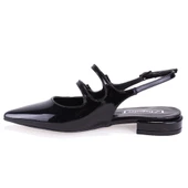 Dagoster DZA07-72561 Siyah Rugan Topuklu Klasik Kadın Ayakkabı - 3