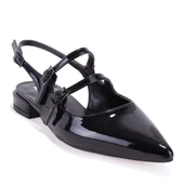 Dagoster DZA07-72561 Siyah Rugan Topuklu Klasik Kadın Ayakkabı - 1