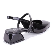 Dagoster DZA07-81500 Siyah Rugan Klasik Topuklu Kadın Ayakkabı - 4