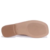 Dagoster DZA07-60216229 Bej Günlük Ortopedik Deri Spor Kadın Terlik - 4