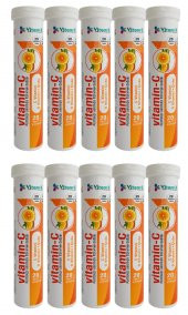 Vitam-X Vitamin C + D Vitamini + Çinko 10x20 Efervesan Tablet - 1
