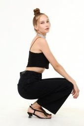 Laria Jeans Luca Denim Siyah Jeans - 4