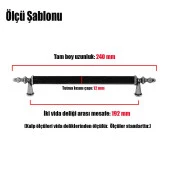 Ovacık Çekmece Dolap Dolabı Kulpu Kulbu Siyah Metal Kulp (192 MM-192.2 CM) (4 ADET) Mobilya Mutfak - 3