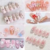 Tırnak Süsleme Charm Nail Art Charm Taşları Fiyonk Dizayn Mix Renk 3D Tırnak Süsleri 042 thumbnail 3