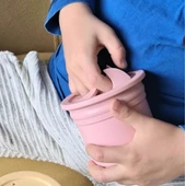 OiOi Ham+Hüp Pipetli Silikon Bardak Seti Pinky Pink / Velvet Rose - 2