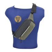 ÇÇS Multifonksiyonel Çift Gözlü Körüklü Su Geçirmez Bel Çantası Yeşil thumbnail 2