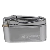 Atatürk İmzalı İbelo Tarz Gazlı Çakmak Gümüş Renk thumbnail 1