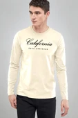 Erkek Uzun Kollu California Baskılı Baskılı Tshırt SPR25TS38 - 5