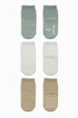 Nessiworld Bistyle Basic Kaymaz Penye Soket Çorap 3'Lü BS10107 Nil Ekru Bej - 2