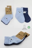 Nessiworld Bistyle Bear Penye Soket Çorap 2'Li BS10116 Mavi - 5