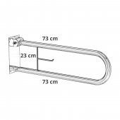 Engelli Mafsallı WC Tutunma Barı Siyah - 2