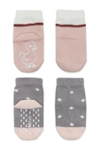Nessiworld Nessiworld Bistyle Hayvan Figür Kaymaz Kız Soket Çorap 2'Li BS10120 Gri - 3