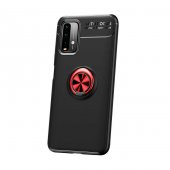 Xiaomi Redmi Note 9 4G Kılıf Yüzüklü Standlı Manyetikli Silikon - 1