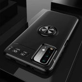 Xiaomi Redmi Note 9 4G Kılıf Yüzüklü Standlı Manyetikli Silikon - 3