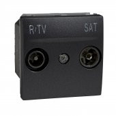 Schneider-R-TV/SAT soket - bağımsız soket - grafit - 1
