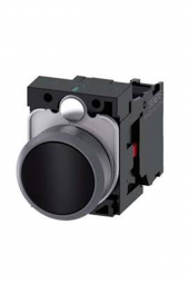 Siemens 3Su1130-0Ab10-1Ca0, Siyah, Mat Metal, Kumanda Butonu, 1Nc - 1