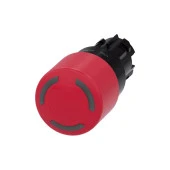 Siemens 3Su1001-1Gb20-0Aa0, 30Mm Işıklı Acil Stop Mantar Buton - 1