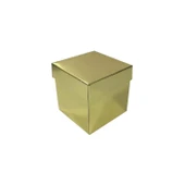 Komple Karton Kutu Düz Renk 7X7X7 CM (25 Adet)  Gold - 1