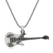 KENPAZAR ​925 Ayar Gümüş Elektro Gitar Erkek Gümüş Kolye - 1