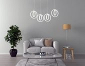 Eray Aydınlatma 1909-4 Beyaz 4 lü Sıralı Led Avize - 2