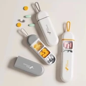 3 Bölmeli Taşınabilir Seyahat Tipi Hap Saklama Kutusu İlaç Saklama Kutusu - 1