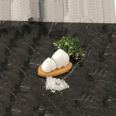 Hometarz Porselen 2 li Tuzluk Baharatlık Set Bambu Stantlı Kalpli - 1