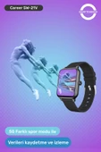 SWORD Career Akıllı Saat Bildirim,Kalp Atış,Uyku Takibi,Spor,Sağlık, iOS&Android Uyumlu 44mm IP67 Uzun Pil Ömrü Türkçe M - 3