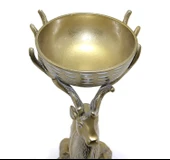 KENPAZAR Metal Geyikli Kase 32 Cm Dekoratif Hediyelik - 2