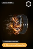 SWORD Career Akıllı Saat Bildirim,Kalp Atış,Uyku Takibi,Spor,Sağlık, iOS&Android Uyumlu 44mm IP67 Uzun Pil Ömrü Türkçe M - 5