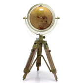 KENPAZAR Tripod Standlı Dönen Dekoratif Dünya YerKüre Harita Hediyelik - 1