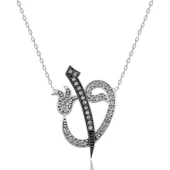 KENPAZAR Gümüş Elif Vav Bayan Kolye - 1