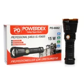Powerdex PD-6682 15Watt Süper LED Profesyonel Şarjlı El Feneri thumbnail 5