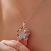 KENPAZAR 925 Ayar ​Gümüş Çiçek Desenli Kadın Kolye thumbnail 2