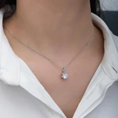 KENPAZAR 925 Ayar ​Gümüş Çiçek Desenli Kadın Kolye thumbnail 4