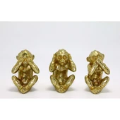 KENPAZAR Polyester 3 Maymun Dekoratif Hediyelik thumbnail 1