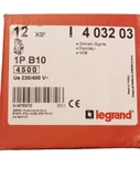 Legrand Monofoze 1x10 B Tipi Otomatik Sigorta 4.5ka 403203 - 2