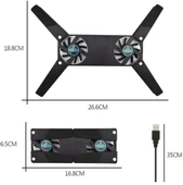 KENPAZAR Katlanabilir Laptop Soğutucu 2 fanlı - 4