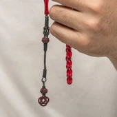 KENPAZAR Gümüş Kazaz Püsküllü Sıkma Kehribar Tesbih - 3