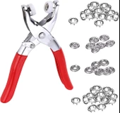 KENPAZAR Metal Çıtçıtlı Düğme Pensesi ve Düğmesi (25 Set) - 4