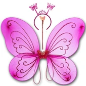 KENPAZAR Fuşya Renk Kelebek Kanadı Tacı Sopası 50x37 cm - 1