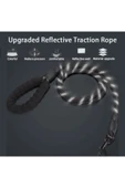 KENPAZAR Köpekler İçin Gezdirme Tasması Reflektörlü 130 cm Halat Orta ve Büyük Boy Köpekler İçin Siyah - 3