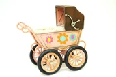KENPAZAR Dekoratif Metal Bebek Arabası Biblo Vintage Hediyelik - 3