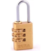 Dura Kilit Şifreli Pirinç Asma Kilit 3 Haneli - 1