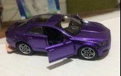 Oyuncak Metal Model Araba Açılır Kapı 1/36 Çek Bırak Mor Mustang - 1