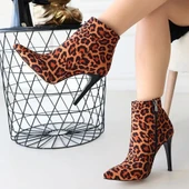 Blan Zebra Saten Topuklu Bot thumbnail 4