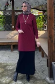 Damla Triko Tunik Bordo - 7
