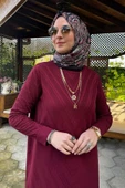 Damla Triko Tunik Bordo - 2