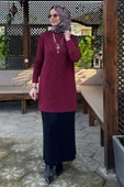 Damla Triko Tunik Bordo - 1