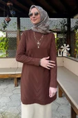 Damla Triko Tunik Kahve - 5
