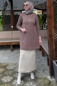 Damla Triko Tunik Sütlü Kahve - 4